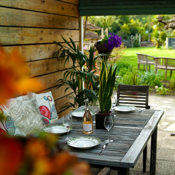 Outside dining area